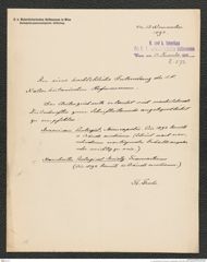 k.k. naturhistorisches Hofmuseum, Intendanzakten 1885-1896 (Hauer), Aktenzahl Z.573/1893, Seite 1